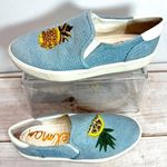 Sam Edelman Evelina Island Luxe Beaded Pineapple Slip On Sneakers Pastel Blue 37 Photo 0
