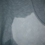 Urban Outfitters  S Sleep Tunic Gray Striped with Lace Insert and Crocheted Trim Photo 6