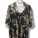 Marina Rinaldi Size 3X Black Floral 100% Silk Maxi Dress Event Cocktail 31 Italy Photo 1