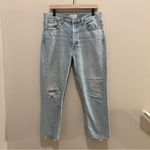 AGOLDE  Riley High Rise Distressed Light Wash Denim Straight Crop‎ Jeans Size 31 Photo 1