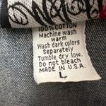 Mass Vintage 80's Denim Dress Acid Wash Stud Snap long sleeve L Blue Size L Photo 3