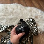 Lulus LULU’S Thrill Me Black And Gold Leopard Print Surplice Dress Photo 5