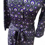 Y2K. VTG. A.P.N.Y RETRO ALL OVER PRINT GRAPHIC‎ DRESS SMALL. Purple Photo 3