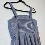 Old Navy Jumpsuit Womens Navy Blue Stripe Linen Blend Romper SZ L Photo 7