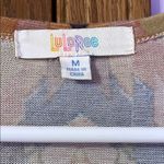 LuLaRoe  Blue/Orange/Yellow Zigzag Patterned Medium Long Sleeved Sarah Photo 1