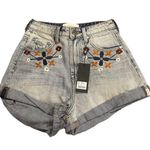 One Teaspoon  Woodstock Embroidered High Waist Bandits Size 24 Photo 0