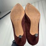 Clarks Maroon Suede Women's Heels Womenโs Size 8.5 Photo 8