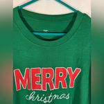 Holiday Time Women’s Merry Christmas Tee Shirt Top Long Sleeve Green XXL(20) NWT Photo 1