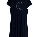 KILLSTAR Crescent Moon Mesh Cutout Fit & Flare Skater Dress Black Women’s Small Photo 0