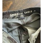 American Eagle  Super Stretch Green Camo Corduroy High Rise Mom Jeans Size 0 Photo 4