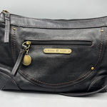 Etienne Aigner Etienne Aigner Black Leather Purse Shoulder Bag Adjustable Strap & Front Po Photo 0