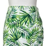 Marc New York Faux Wrap Skirt White Green Tropical Leaf Print Women’s Size Large Photo 4