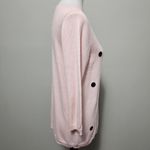 Elle  pink black beaded polka dot crewneck sweater size medium Photo 2