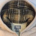 Vintage BASS heavy warm fleece zip up chore jacket barn coat size large tan hood Photo 9