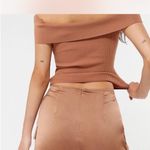 PacSun NWT Satin Cargo Tan Skirt Photo 1