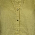 Tweeds 100% Linen Light Yellow Button Photo 5