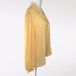 Vintage Jebb Levy Button Up Blouse Sheer Yellow 80s Size Medium Large Photo 5