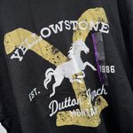 Yellowstone sweatshirt raw hem xl soft cotton polyester blend NEW Black Photo 1