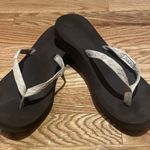 REEF Brown and Cream Sandals with Textured Sole Photo 0