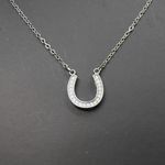 Silver Stainless Steel Horseshoe Necklace Photo 5