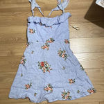 Forever 21  blue floral dress size medium Photo 0