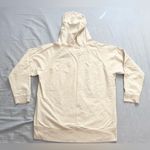 DKNY  Jeans Womens Hoodie Cream Blue Striped 100% Cotton Pullover - Size Xl Photo 1