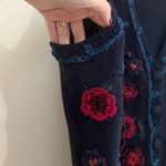 Erika Vintage Ramie Cotton Blend Crochet Floral Button Front Vest Cottagecore Photo 7