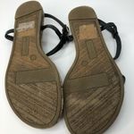 Jaclyn Smith  Corked Look Black Flower Sandals Photo 10