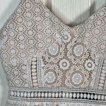Lov Posh Sz M White Lace Mini Dress Ruffle Trim Size M Photo 12