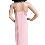 American Vintage sexy high slits pink and white nightgown slip size medium Photo 9