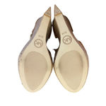 Michael Kors Michael By  Ariana Wedge Platform Sandals Brown Size‎ 9.5M Ostrich Photo 6