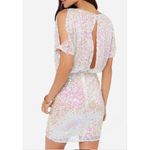 Lulus Dress Size M Iridescent Pastel Sequined Short Sleeve Party Glam Modern Photo 1