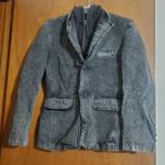 Zip Up Hoodie/Denim Jacket Gray Size XS Photo 3