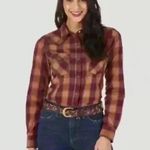 Wrangler southwestern cowboy snap button up double breasted shirt. Medium Photo 1
