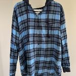 American Eagle Blue Flannel with Hood Photo 0