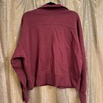 Old Navy Dynamic Fleece Maroon Half-Zip Sweatshirt Cropped XL Photo 1