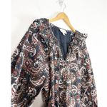 Cleobella Carolyn Split-Neck Paisley Ruffle Mini Dress Small Ruffle Long Sleeve Photo 7