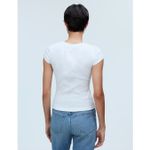 Madewell Supima Rib Tee Shirt Crewneck Basics Stretch Minimalist White L NWT Photo 1