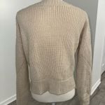 Aeropostale XS Beige Sparkly Knit Sweater Long Sleeve Crew Neck Women’s Photo 1