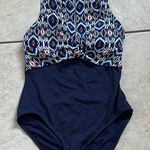 Tommy Bahama NWT  Island Cays Ikat High-Neck‎ One-Piece Swimsuit Photo 0