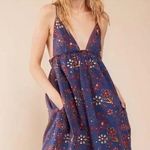 Free People NEW  All the Jewels blue floral beaded maxi dress Photo 0