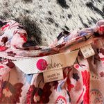 BODEN Pink Floral Stephanie Silk Sheer Blouse Top Long Sleeve‎ Size 4 Red Photo 6