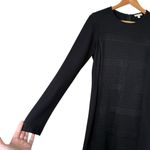 Shoshanna  Crewneck Long Sleeve Sheath Cocktail Dress in Black Geo Textured, Sz 6 Photo 5