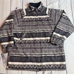 Aztec Jacket Coat Reversible Waterproof Oversized Adult Sz Medium Fleece/Nylon Photo 12