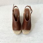 Treasure & Bond Sam Tan Woven Faux Leather Platform Wedge Slingback Sandals 6.5 Photo 3