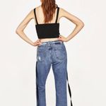 ZARA WOMAN 'THE REAL STRAIGHT EYELETS' Sky Blue w/ Rope Belt size 4(US Photo 3