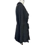 Anthropologie Knitted & Knotted Silk Blend Tie Waist Cardigan XS Gray Whimsigoth Photo 1