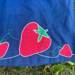 Vintage 1985 Jilly Strawberry Appliqué skirt Blue Size M Photo 1