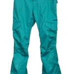 Burton  Canyons Teal Snowboard Ski Pants Cargo Belted Womens Small Winter Photo 0