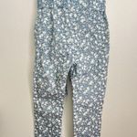 Sézane High-Waist Floral Tapered Jeans FR 34/US 2 Blue White NWT Photo 7